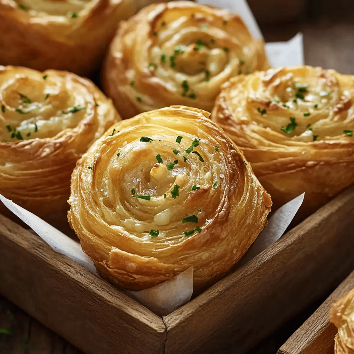 Cheesy Garlic Cruffin