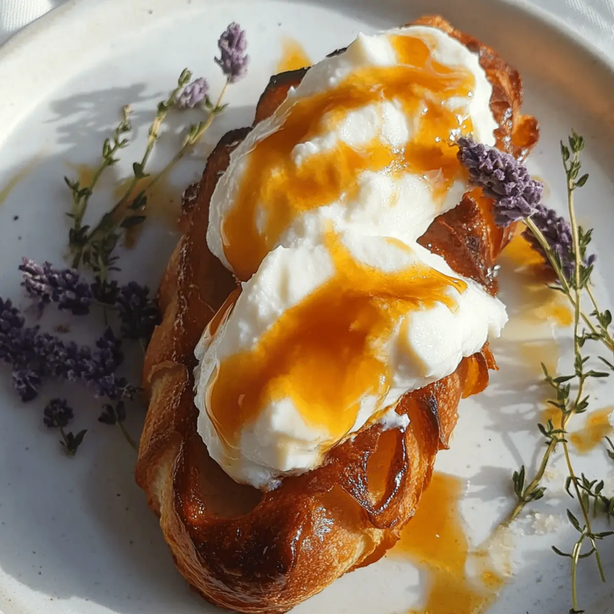 Whipped Ricotta with Honey Croissants