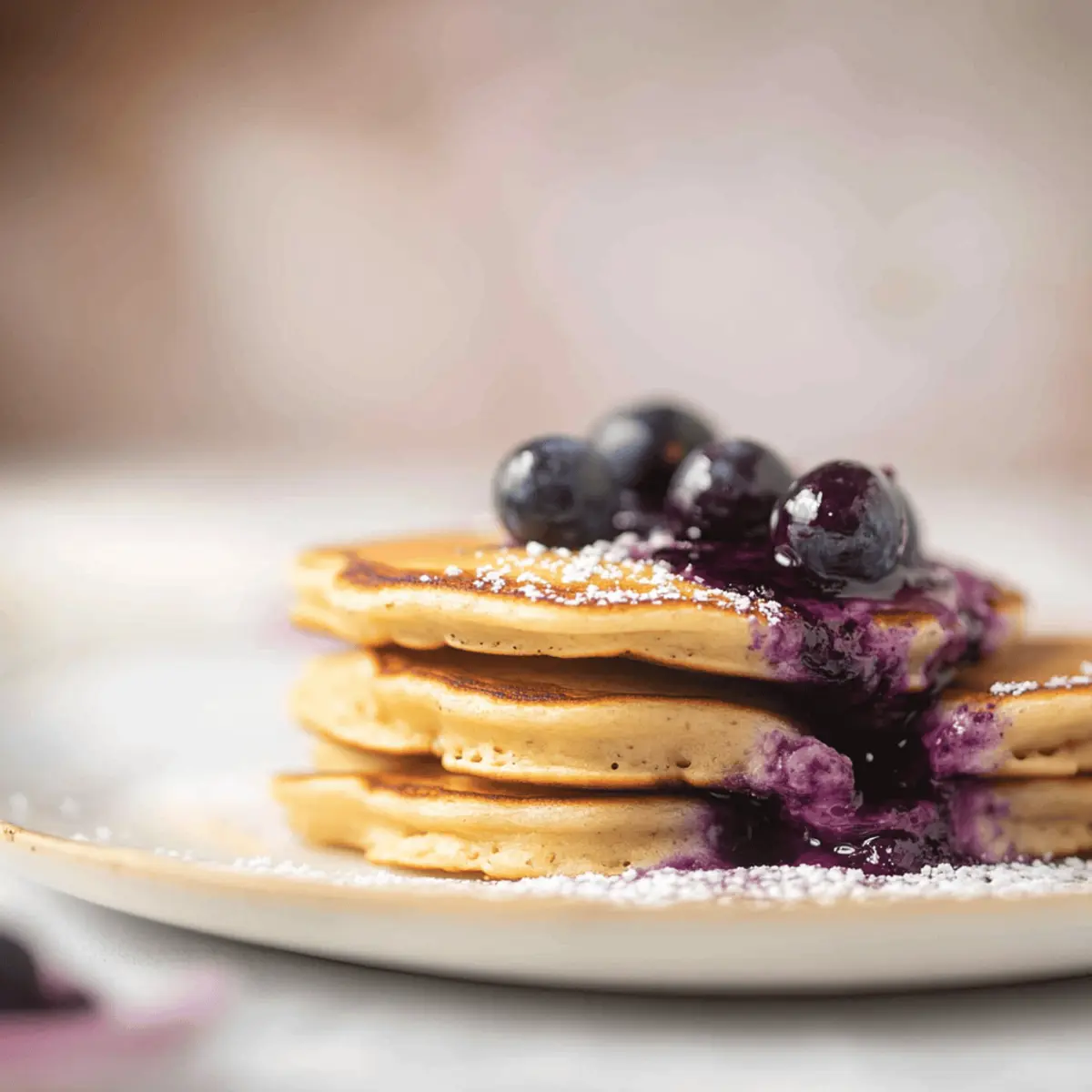 Ricotta Pancakes with Salted Blueberry Butter