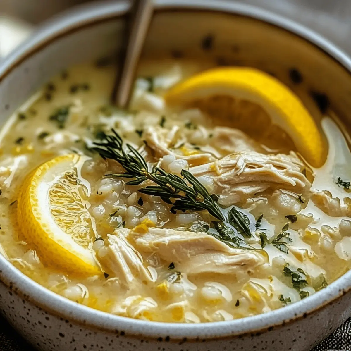 Mediterranean Lemon Chicken Soup: A Creamy, Comforting Bowl of Sunshine