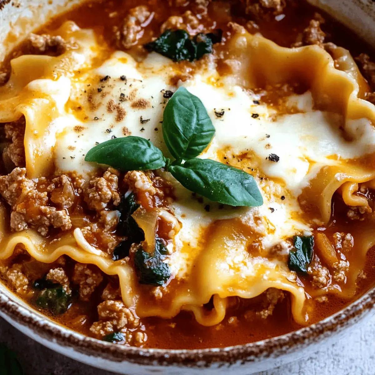 one pot lasagna soup