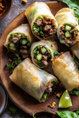 20 Minute Thai Basil Beef Rolls.