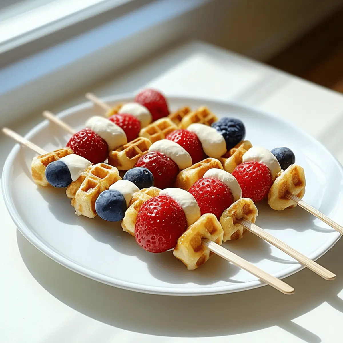 5-Minute Waffles Fruit Skewers