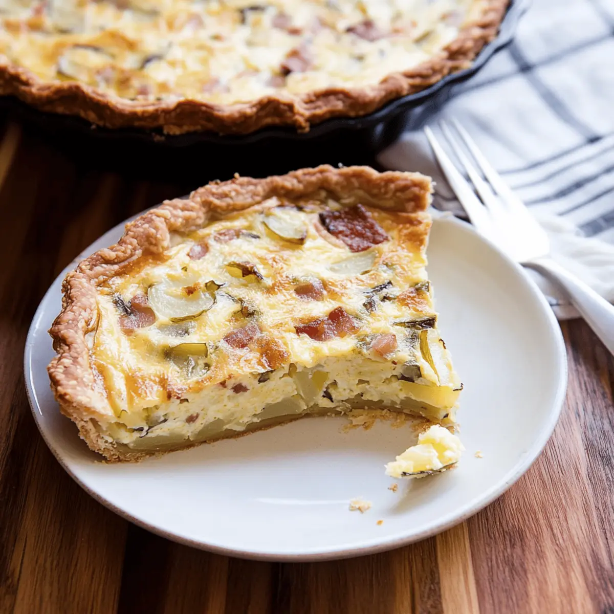 Potato, Bacon and Green Onion Quiche