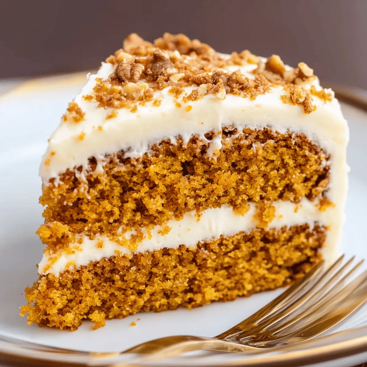 Pumpkin Spice Gooey Cake with Cream Cheese Frosting