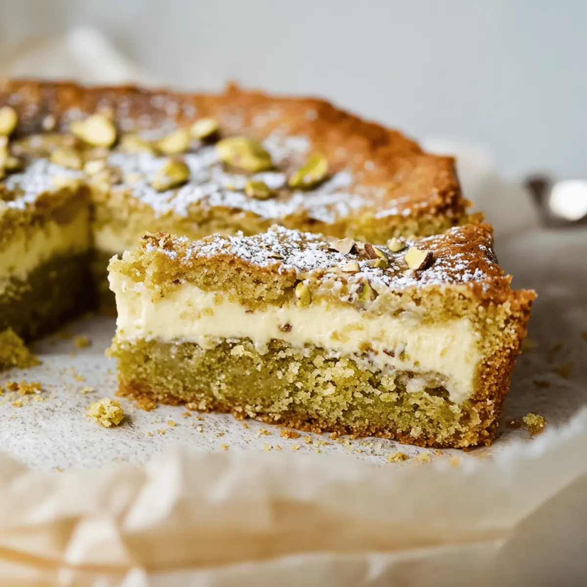 Pistachio Gooey Butter Cake