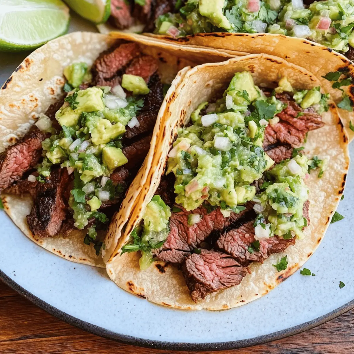 Grilled Steak Tacos with Avocado Salsa | PrimalGourmet