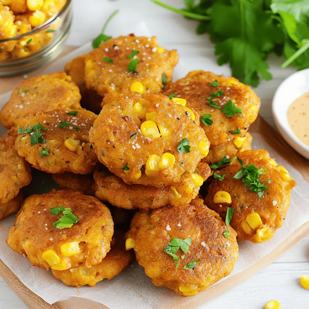 Irresistibly Crispy Cheesy Corn Fritters Recipe