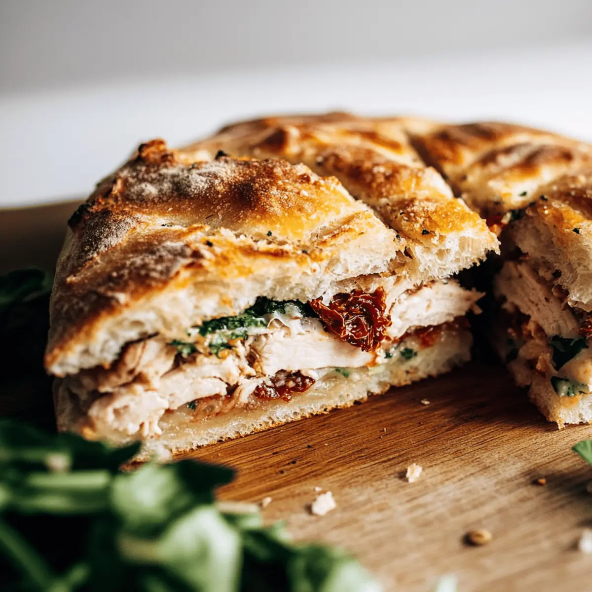 Trader Joe's Sun-Dried Tomato Focaccia Turkey Sandwich