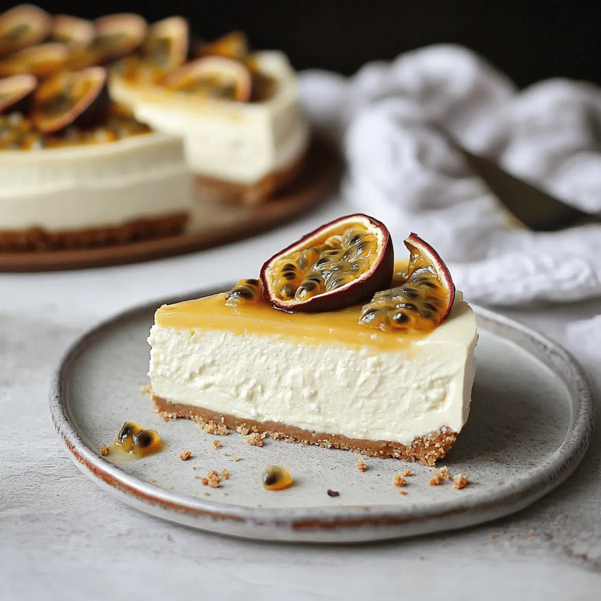 White Chocolate and Passion Fruit Cheesecake