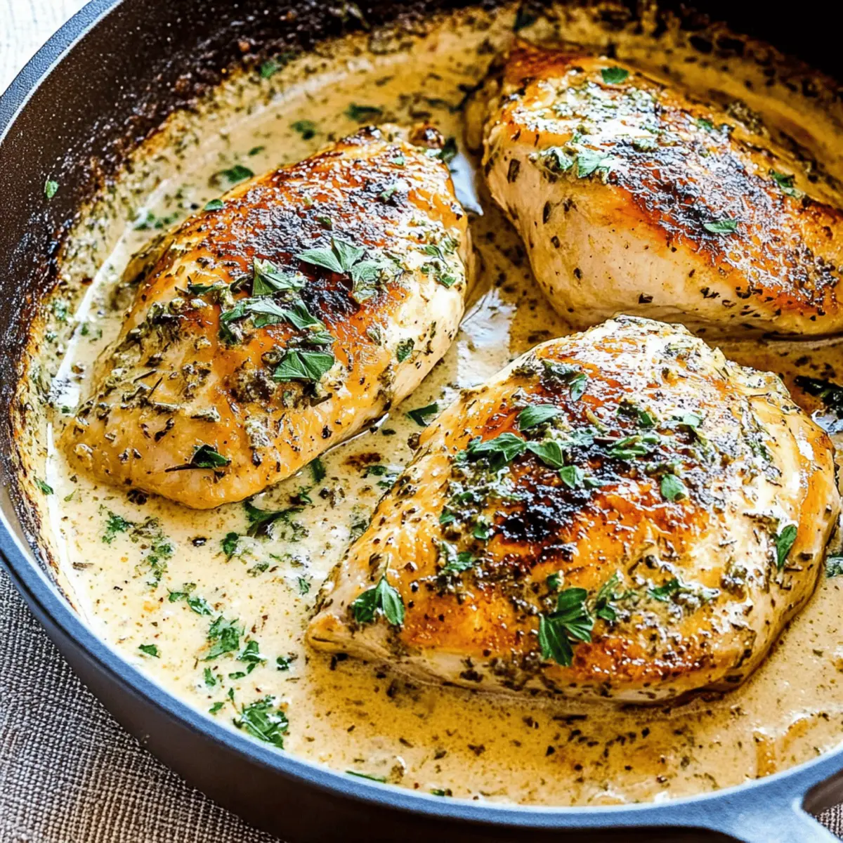 Herb Roasted Chicken in Creamy