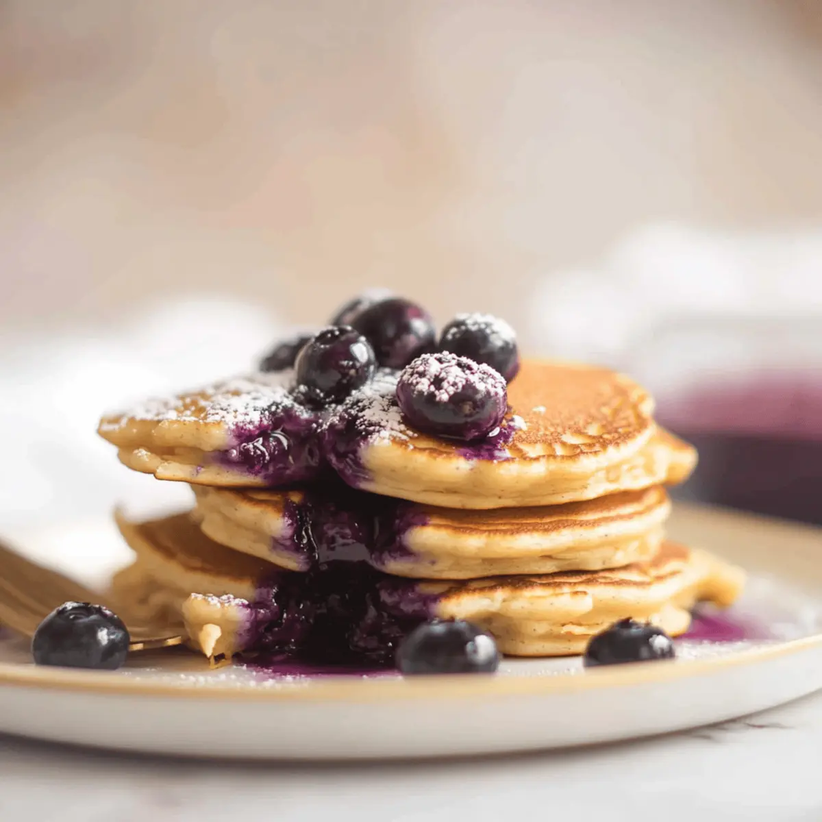 Ricotta Pancakes with Salted Blueberry Butter.