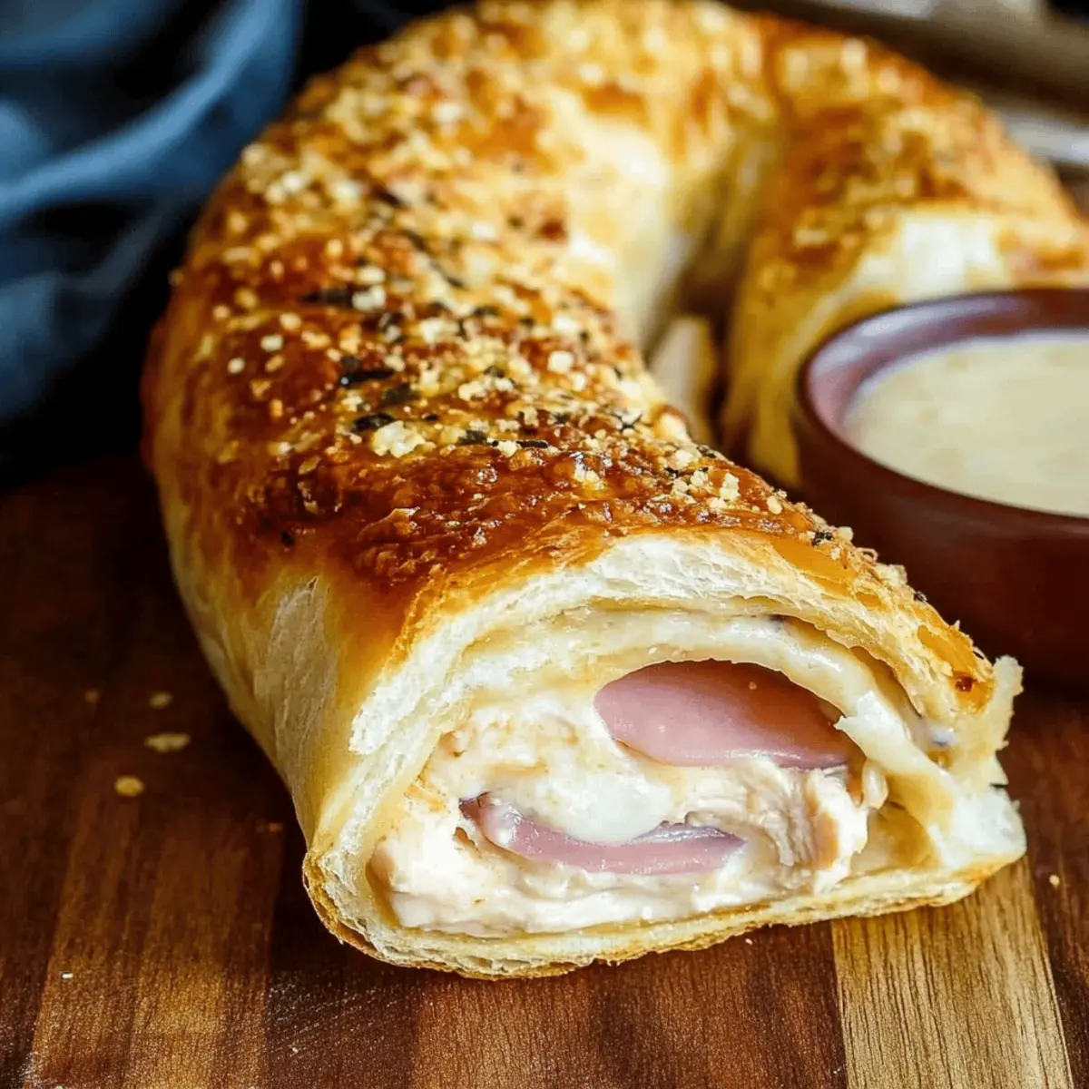 Chicken Cordon Bleu Stromboli Recipe