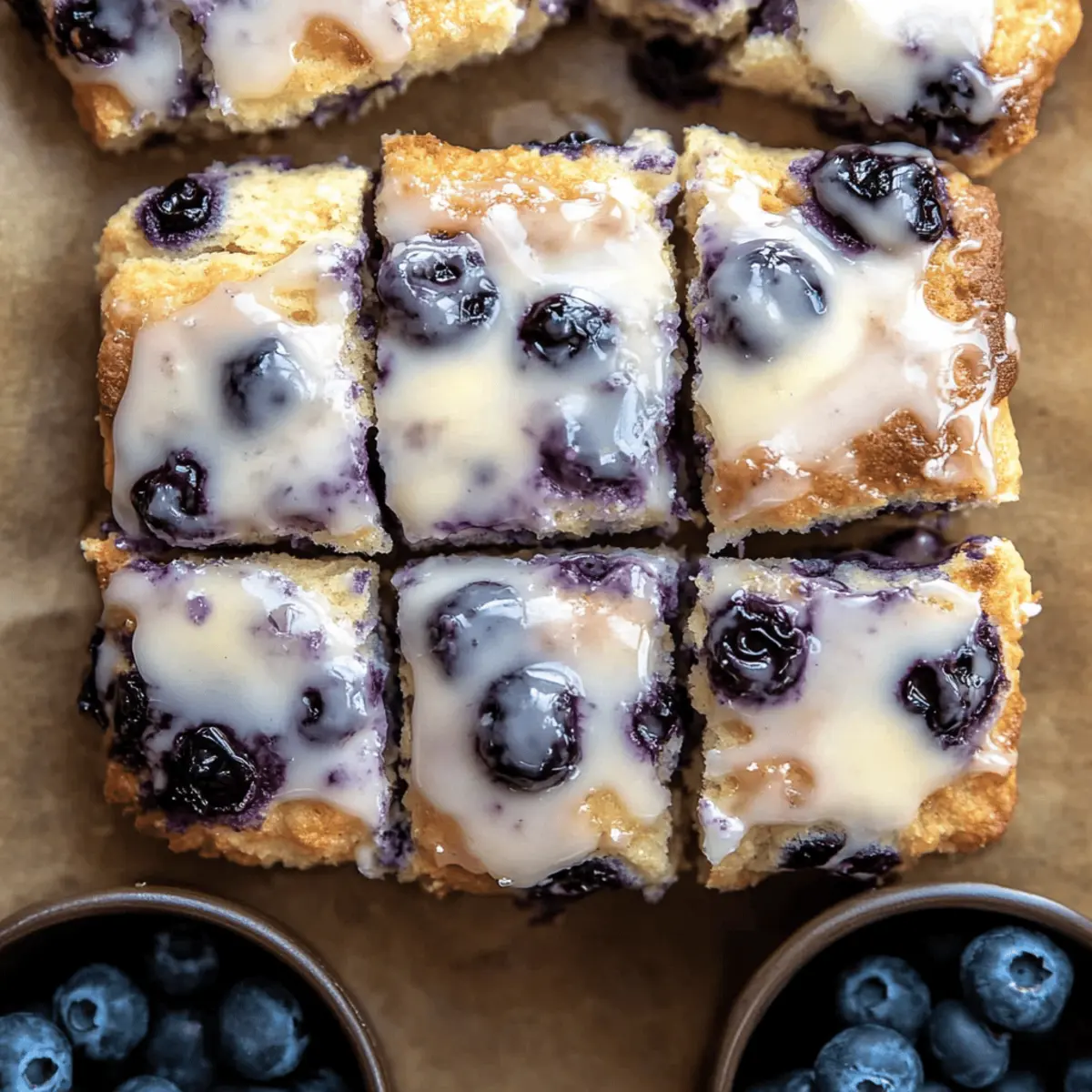 Glazed Blueberry Butter Swim Biscuits