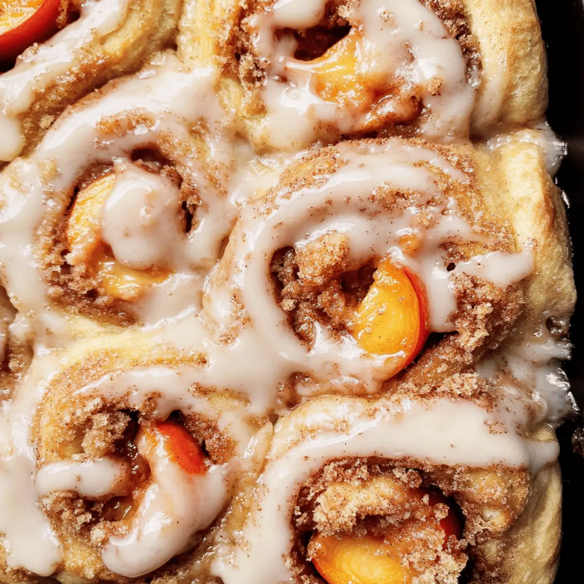 Homemade Peach Cobbler Cinnamon Rolls
