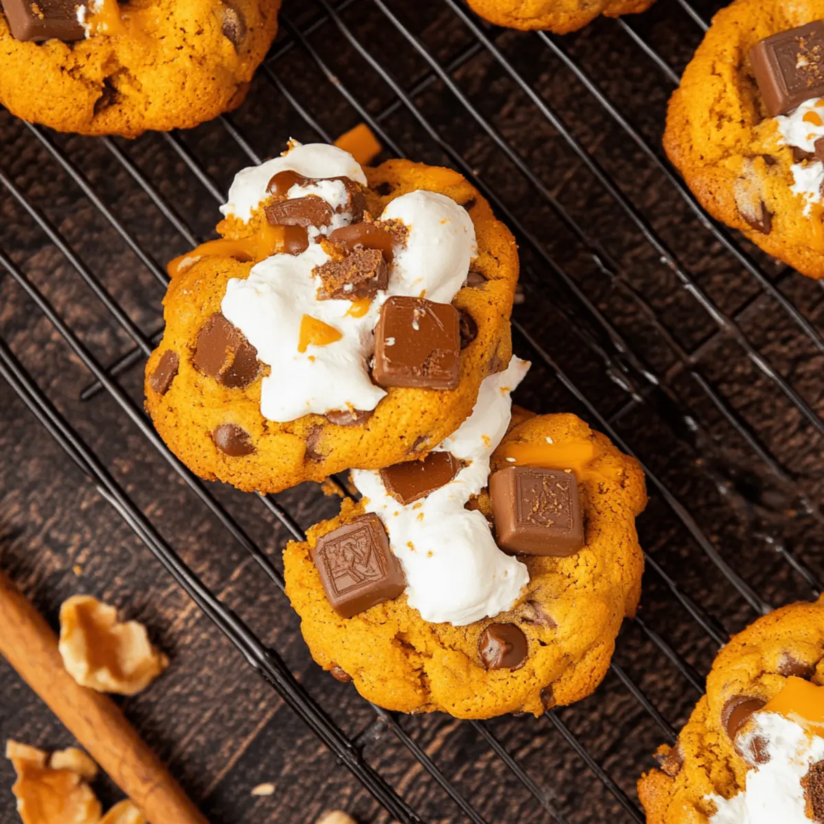 Pumpkin S'mores Cookies