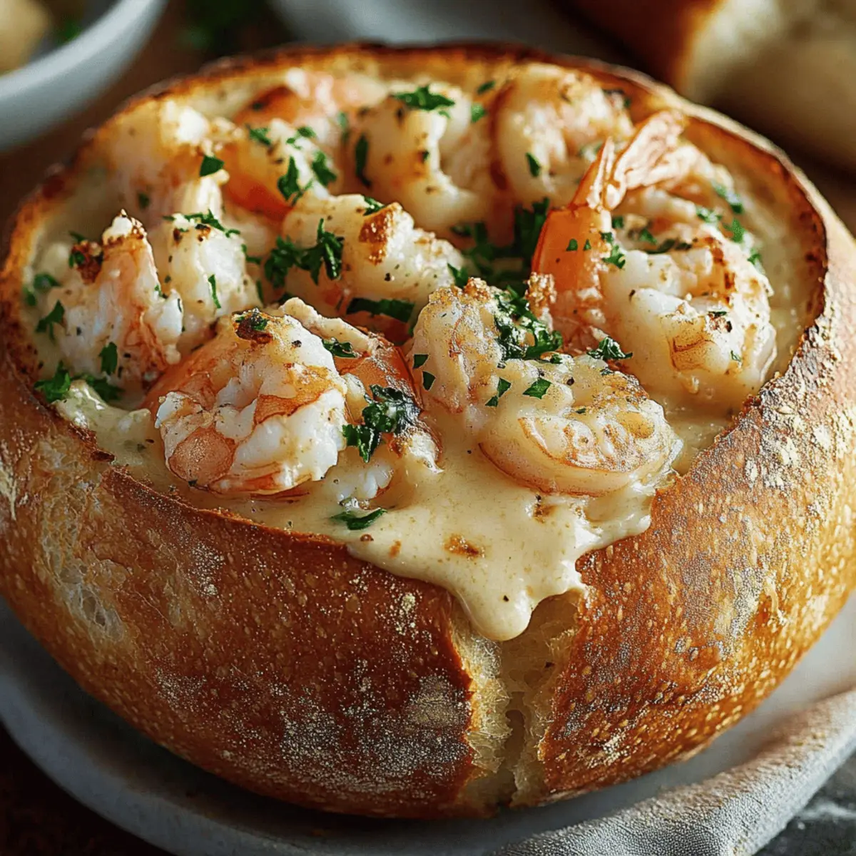 Stuffed Seafood Bread Bowl
