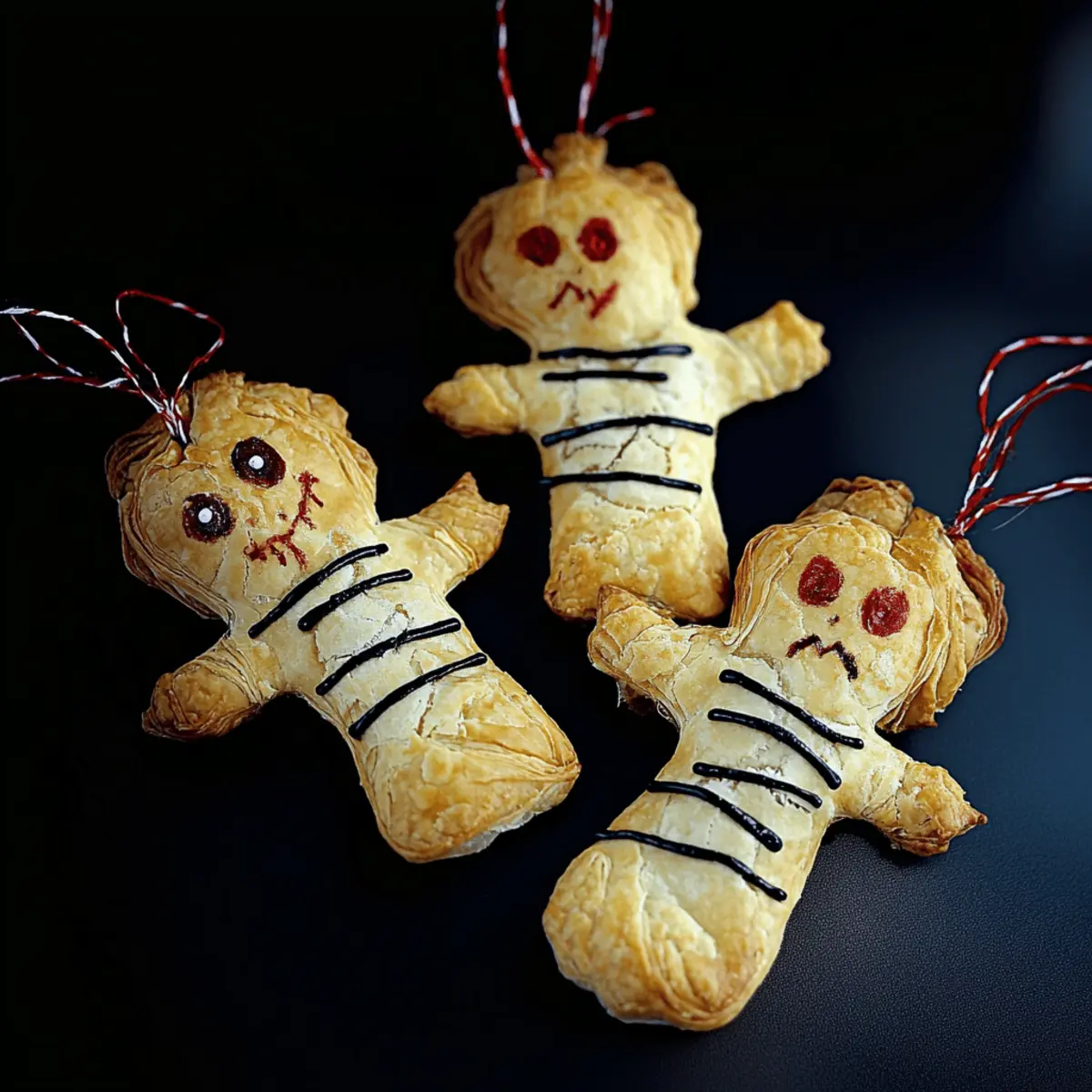 Easy puff pastry voodoo dolls