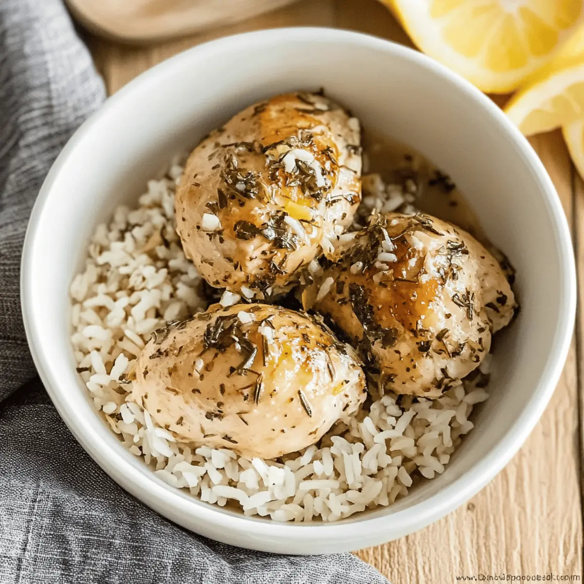Slow Cooker Lemon Herb Chicken and Rice