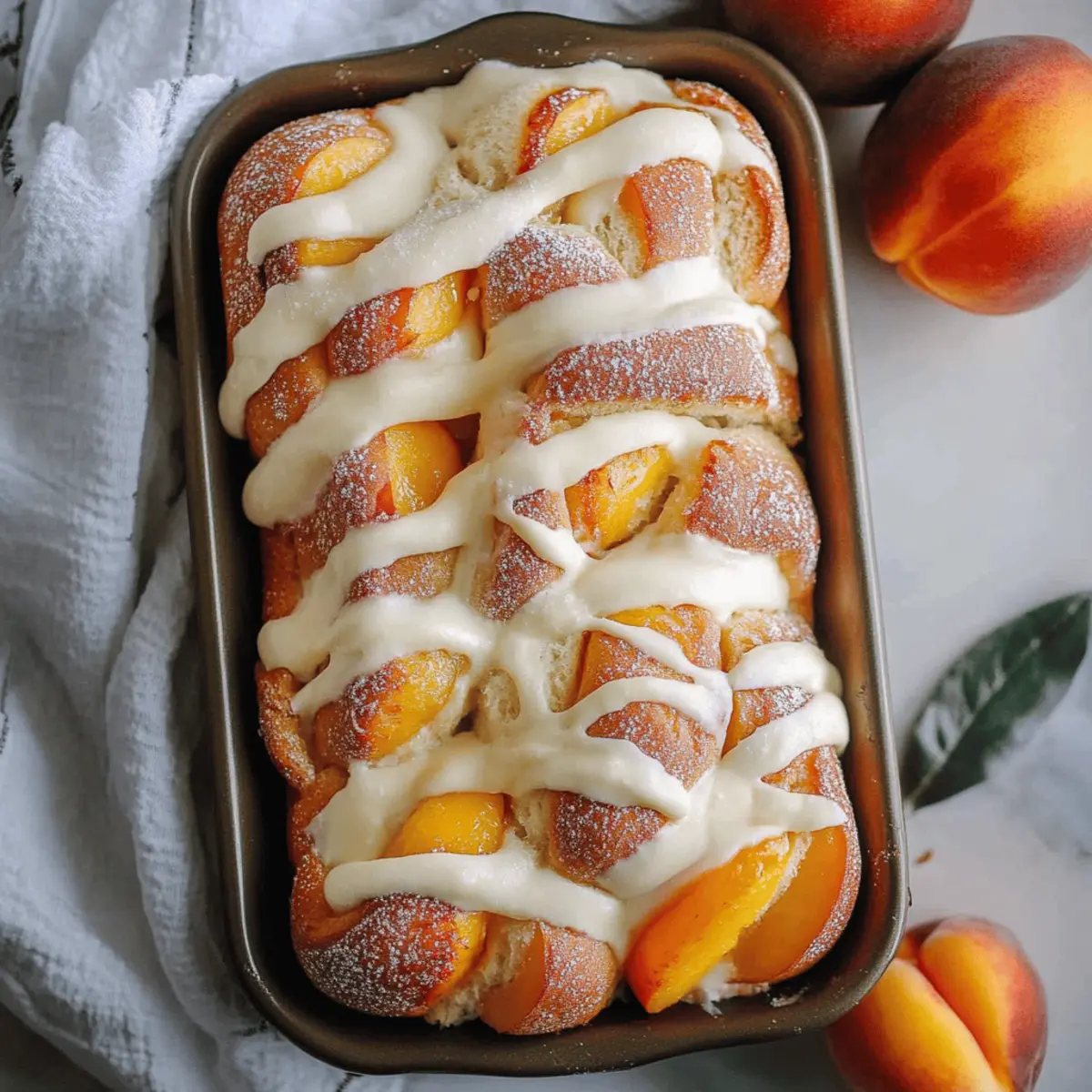 Peaches and Cream Pull Apart Bread