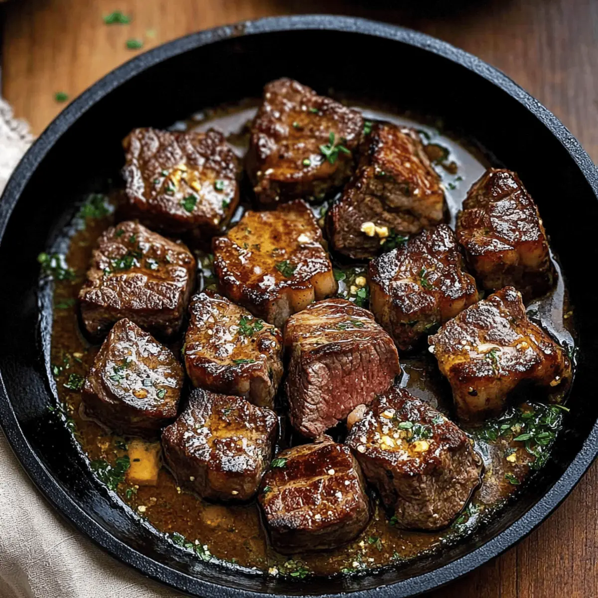 Cowboy Butter Steak Bites