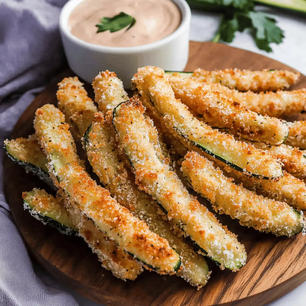 Crispy Parmesan Zucchini Fries