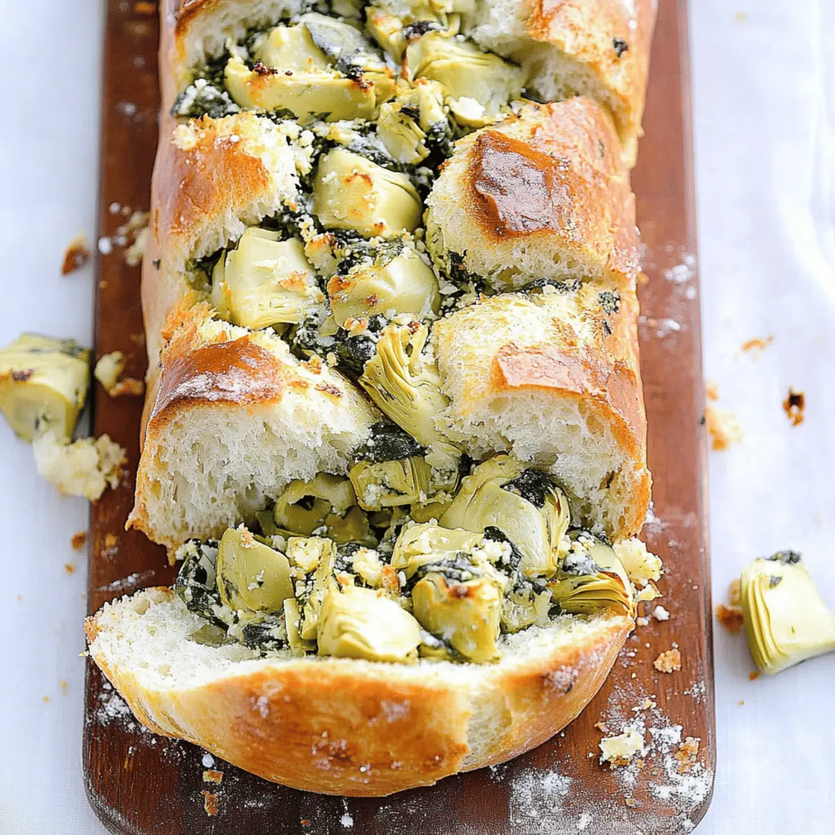 Spinach and Artichoke Stuffed Bread