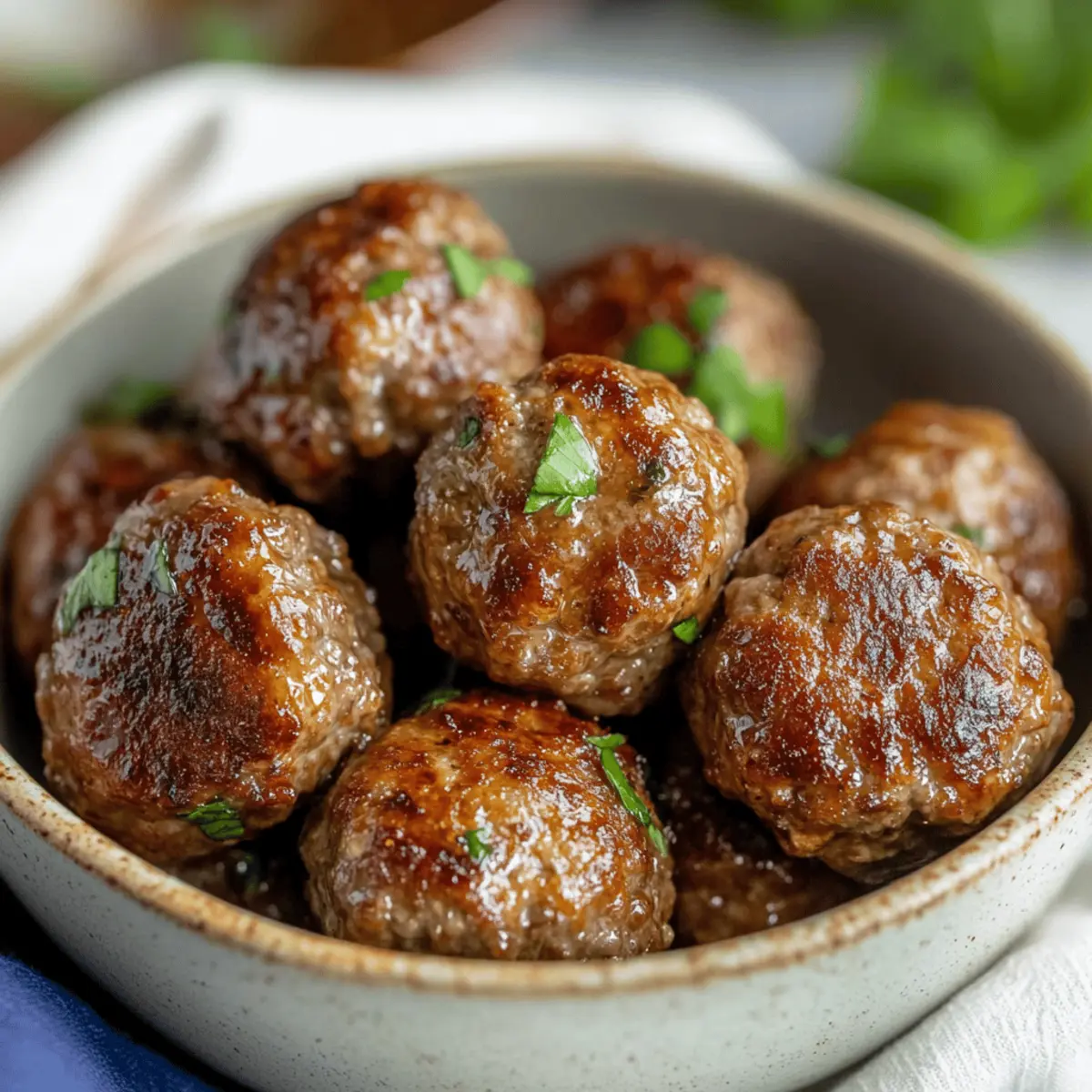 Easy Air Fryer Low Carb Meatballs