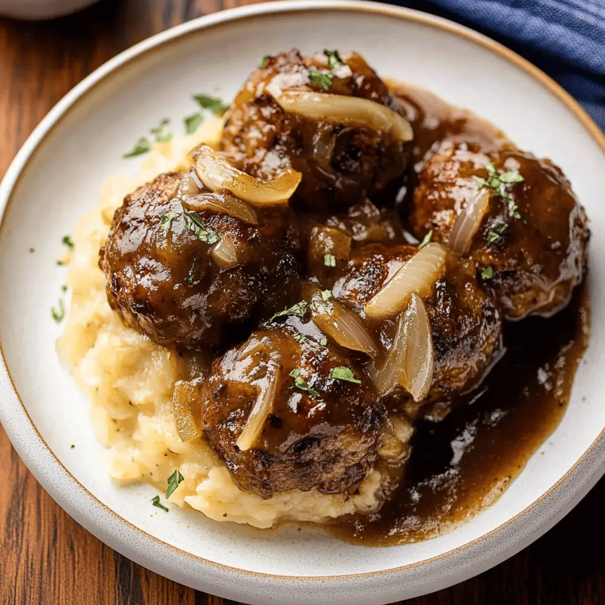 French Onion Meatballs with Savory Onion Sauce