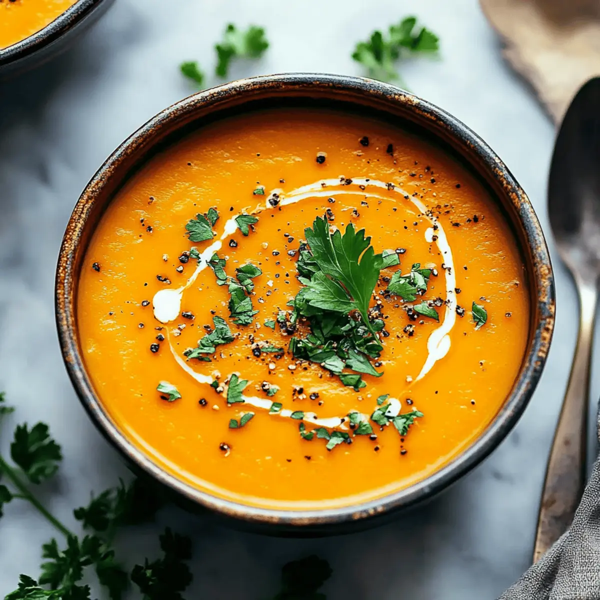 Spicy Butternut Squash Sweet Potato Soup