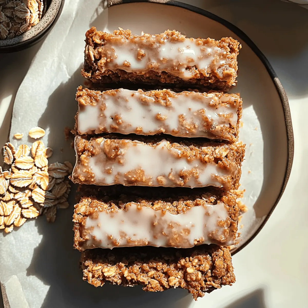 Iced Oatmeal Cookie Bars