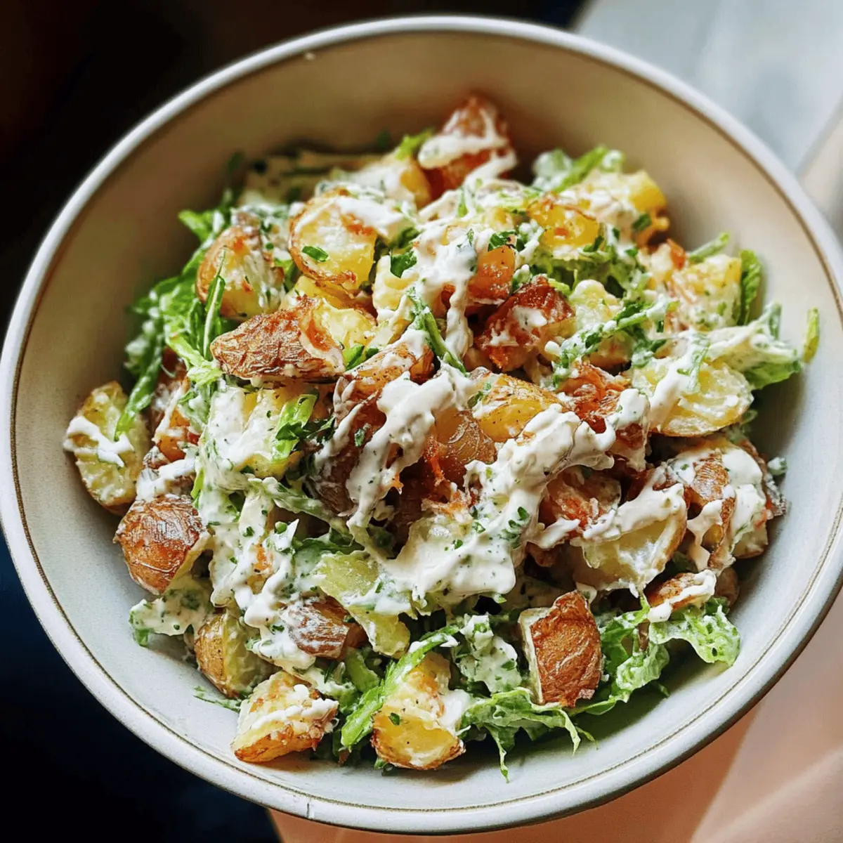 Crispy Smashed Potato Salad
