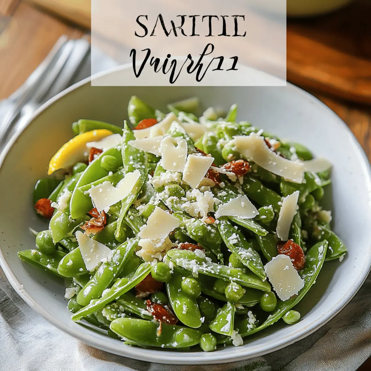 Snap Pea Salad with Lemon Parmesan Vinaigrette