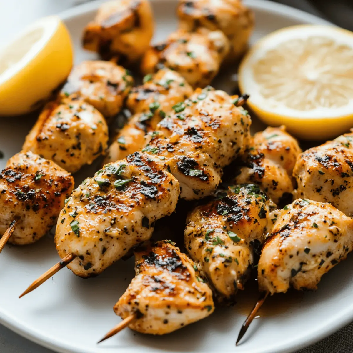 Grilled Ranch Garlic Parmesan Chicken Skewers