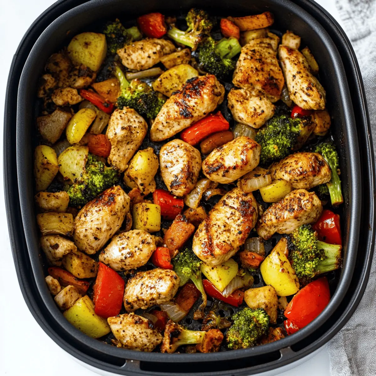 Air Fryer Chicken Breast and Vegetables