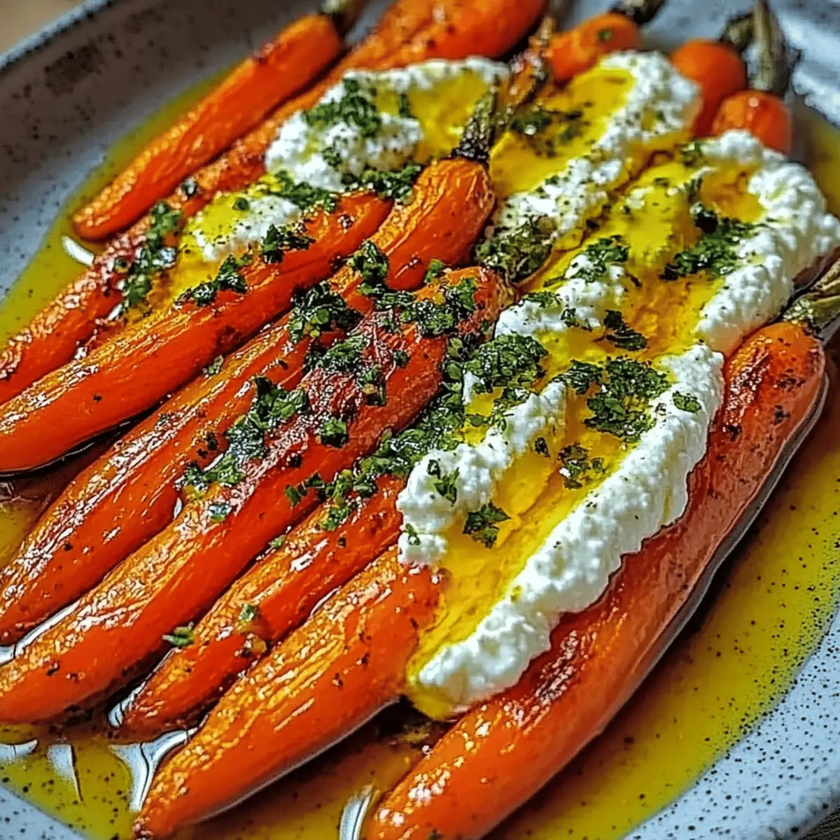 Roasted Carrots with Whipped Ricotta and Hot Honey