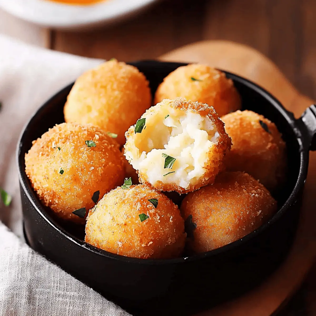Air Fryer Cheesy Mashed Potato Balls