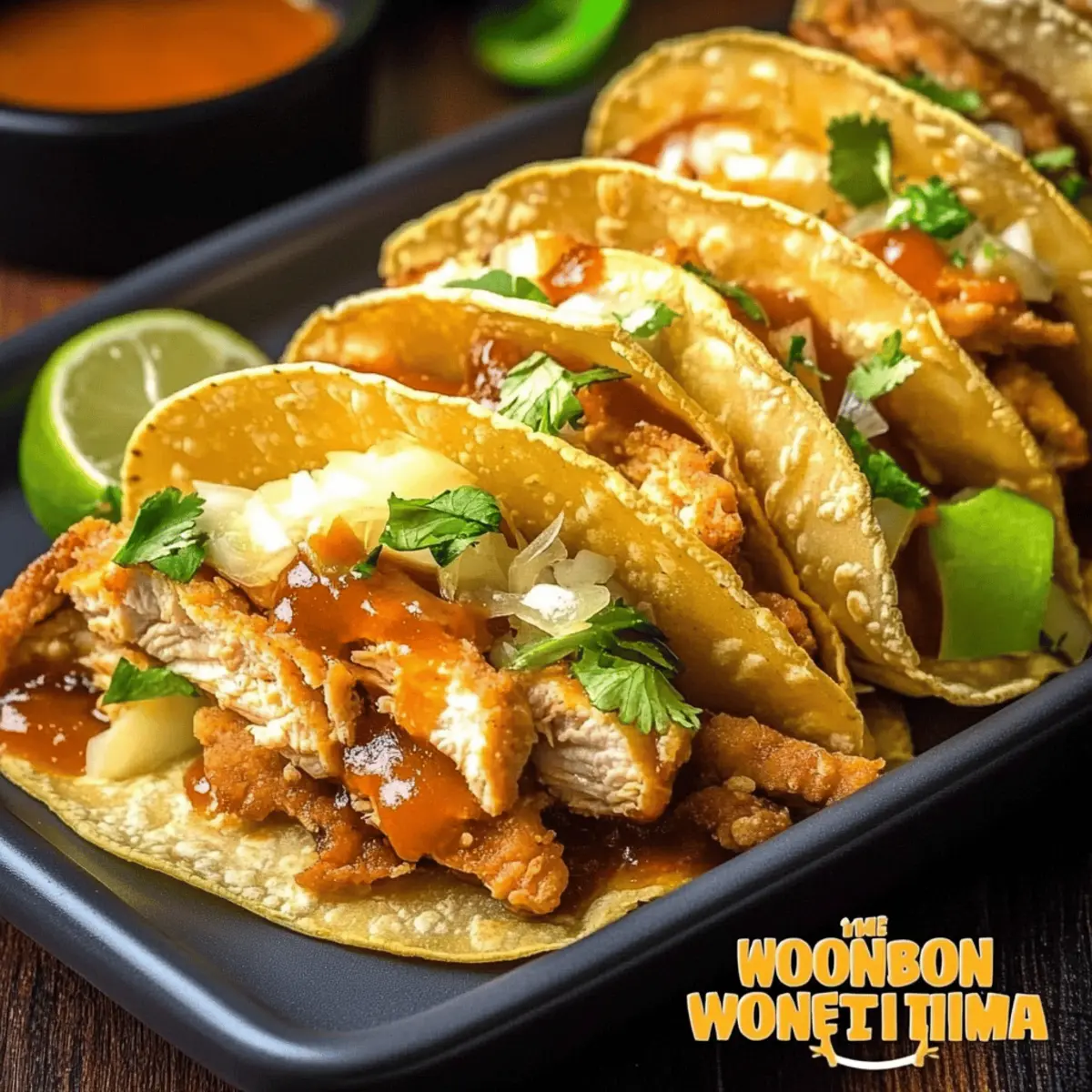 Chicken Wonton Tacos