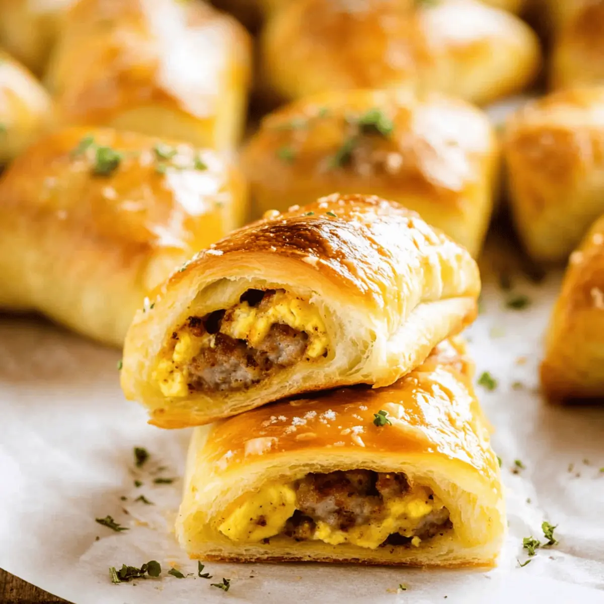Quick & Delicious Sausage Egg Breakfast Rolls