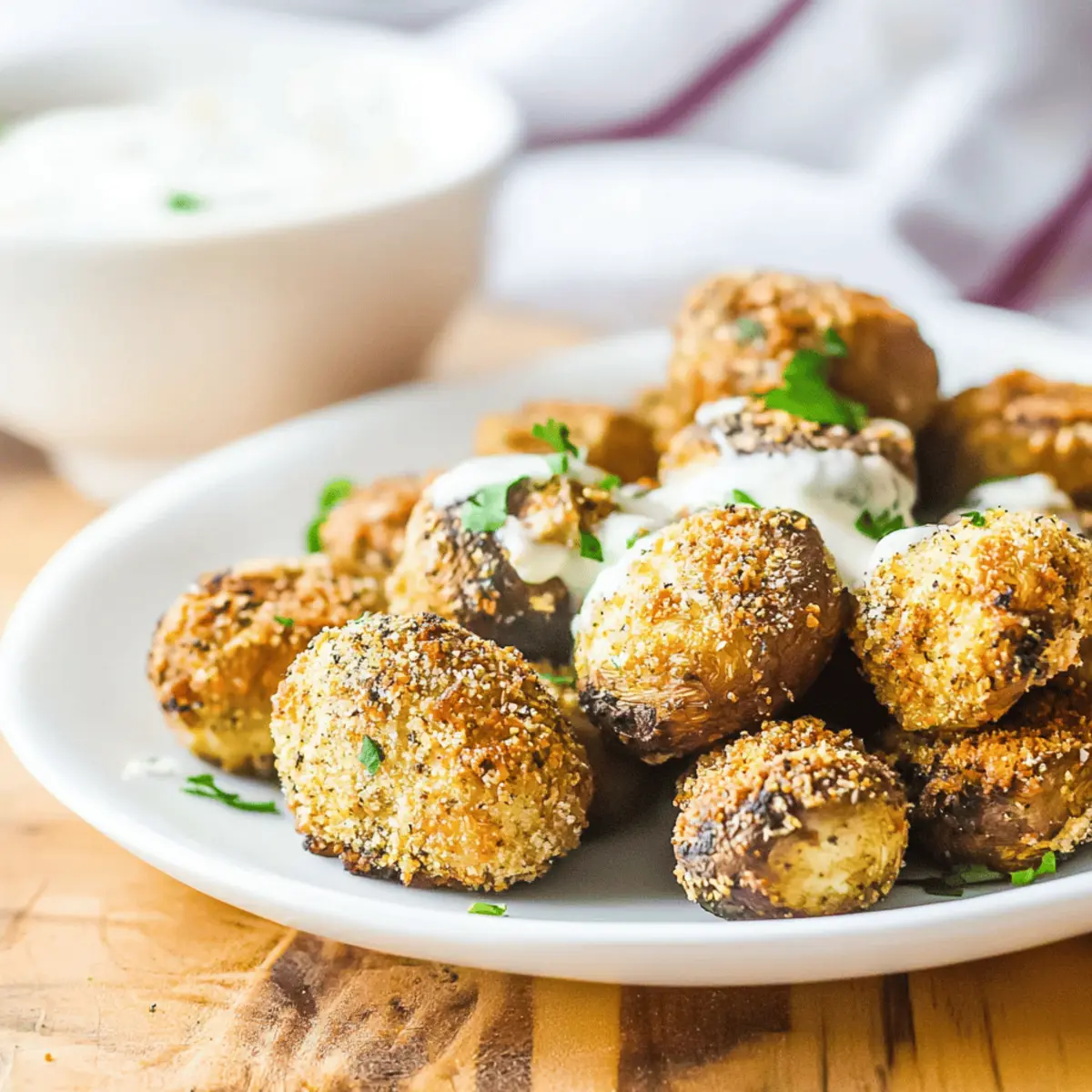 Crispy Air Fryer Mushrooms