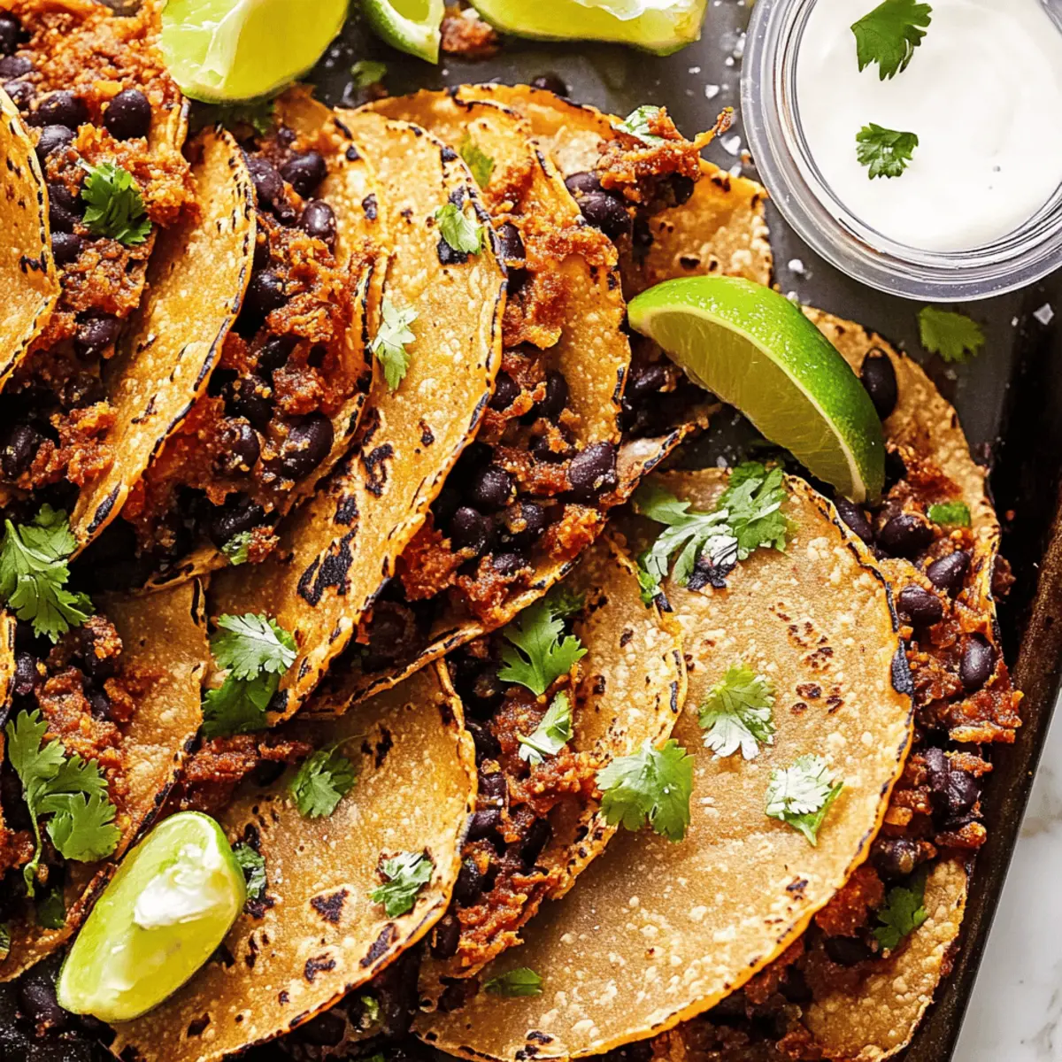 Crispy Sheet Pan Black Bean Tacos