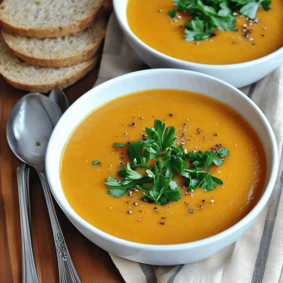 Roasted Butternut Squash, Sweet Potato and Carrot Soup