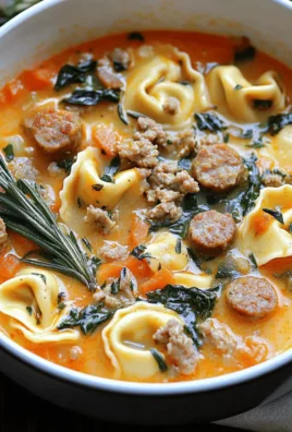 Autumn Tortellini Soup with Sausage