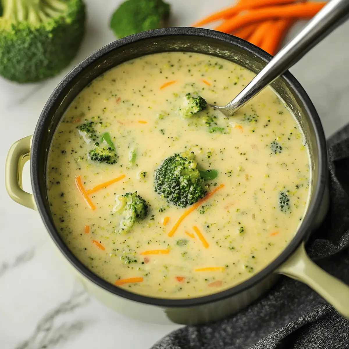 Healthy Broccoli Cheddar Soup