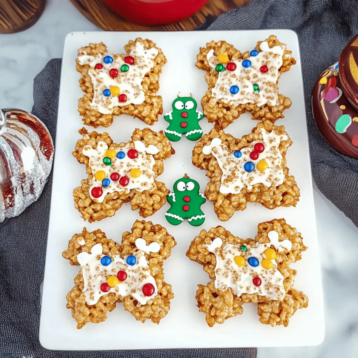 Gingerbread Rice Krispie Treats
