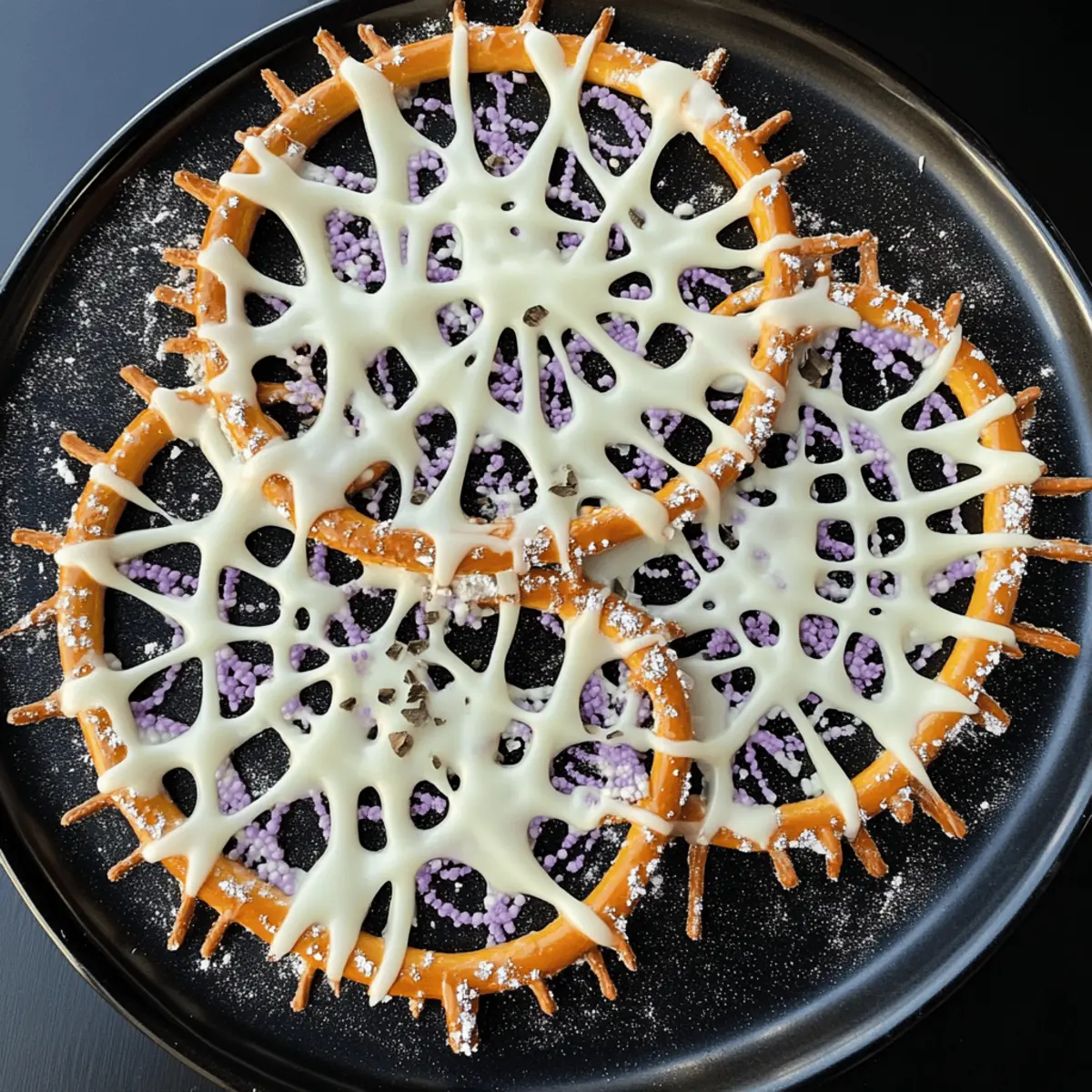 Spider Web Pretzels