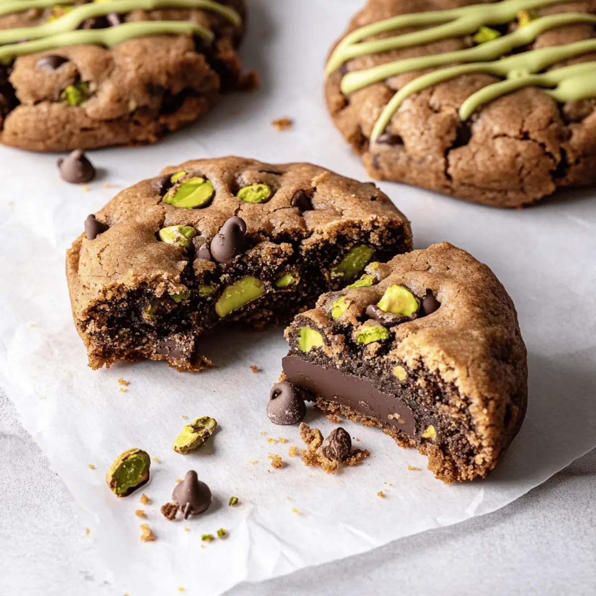 Brown Butter Dubai Pistachio Chocolate Chip Cookie Bars