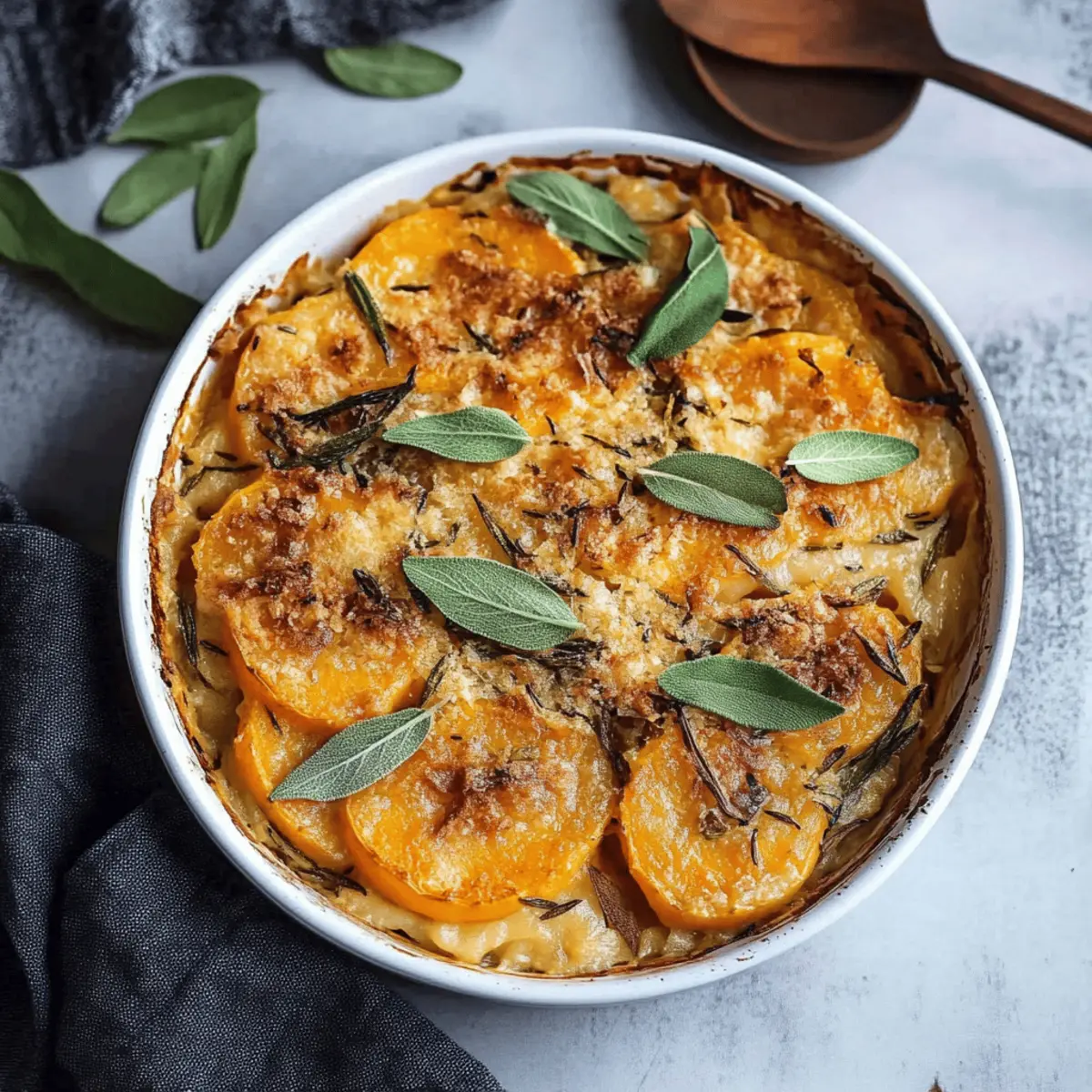 Sage Butternut Squash Gratin