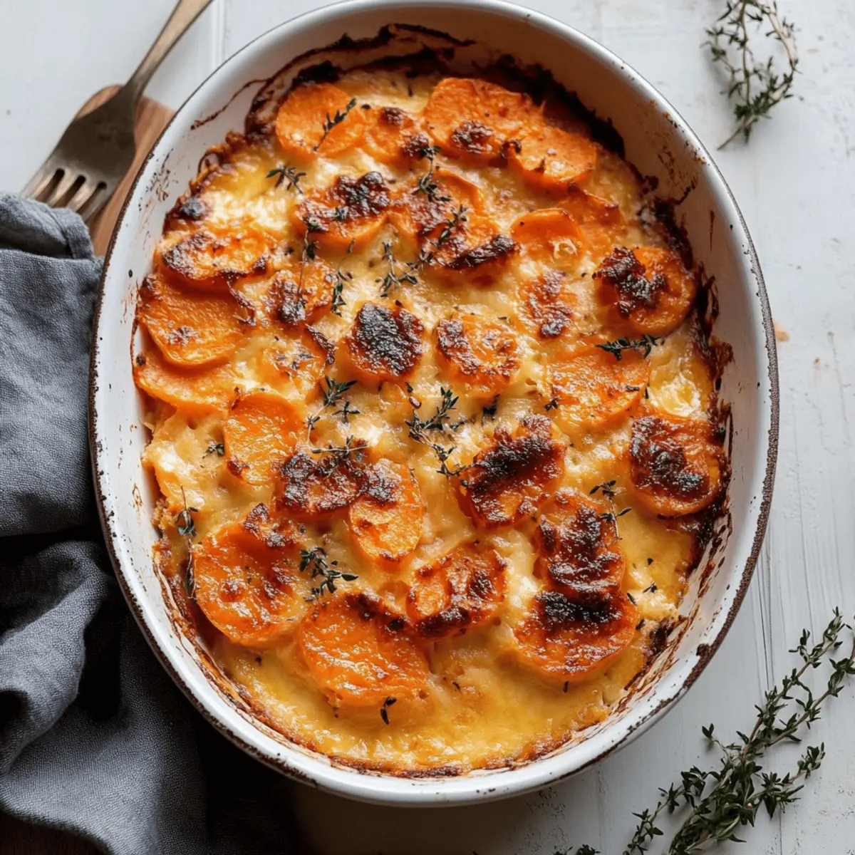 Sweet Potatoes Au Gratin