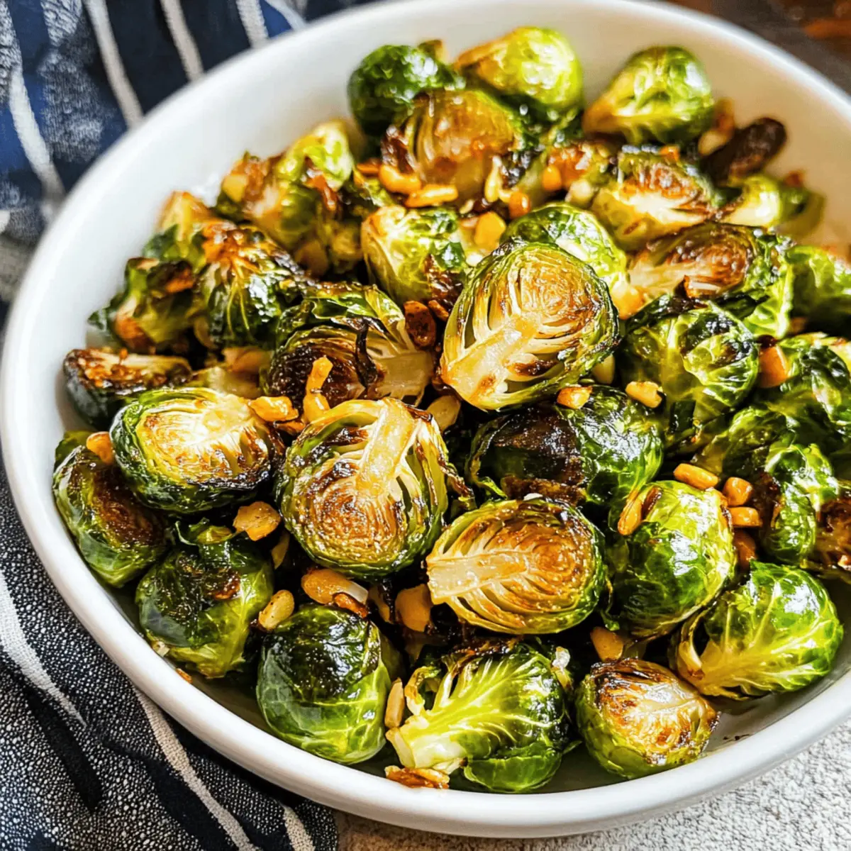 Garlic Roasted Brussels Sprouts